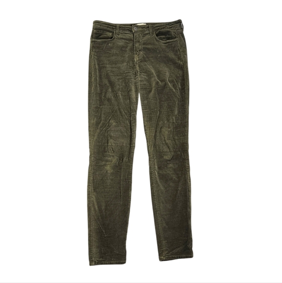 L’agence Marguerite Velvet Cropped Ivy Green High Rise Skinny Pants - Picture 4 of 13